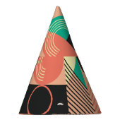 Retro geometrisch patroonontwerp feesthoedjes (Rechts)