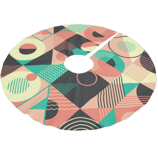 Retro geometrisch patroonontwerp kerstboom rok (Gekanteld)