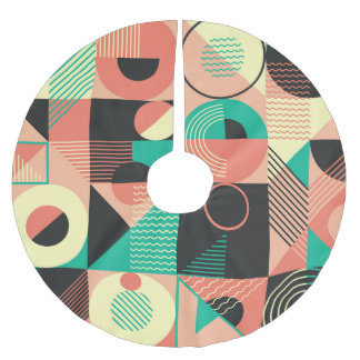 Retro geometrisch patroonontwerp kerstboom rok