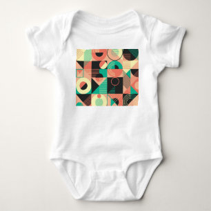 Retro geometrisch patroonontwerp romper