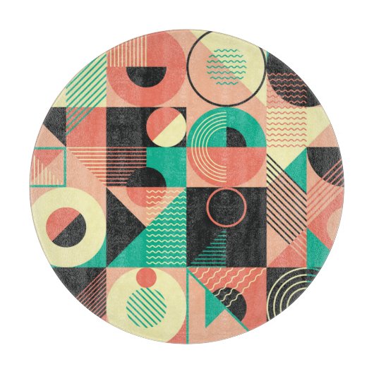 Retro geometrisch patroonontwerp snijplank (Voorkant)