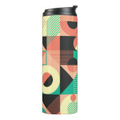 Retro geometrisch patroonontwerp thermosbeker (Gedraaid links)
