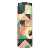 Retro geometrisch patroonontwerp thermosbeker (Achterkant)