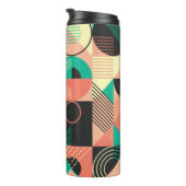 Retro geometrisch patroonontwerp thermosbeker (Geroteerd rechts)
