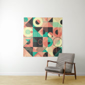 Retro geometrisch patroonontwerp wandkleed (In Situ (horizontaal))