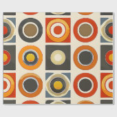 retro geometrisch raster cadeaupapier (Vlak)