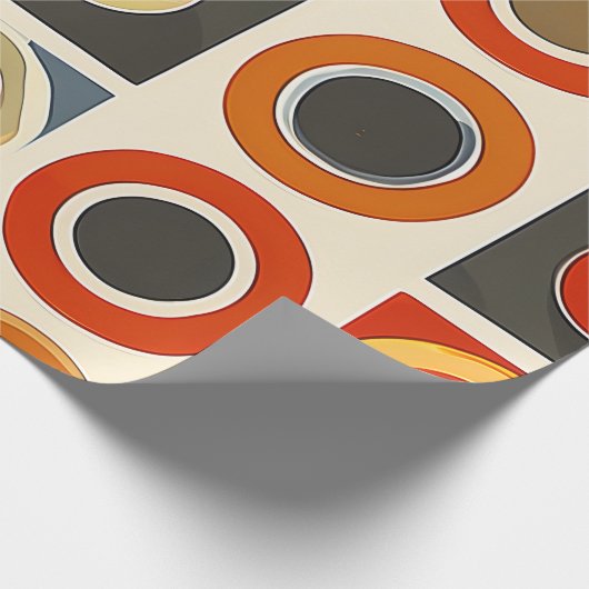 retro geometrisch raster cadeaupapier (Hoek)