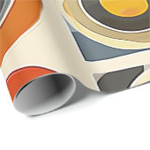 retro geometrisch raster cadeaupapier (Rol Hoek)