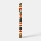 retro geometrisch raster iPhone 15 case (Linkerkant)