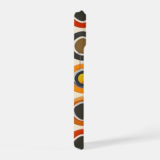 retro geometrisch raster iPhone 15 case (Rechterkant)