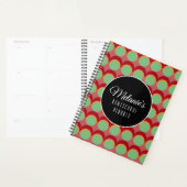 Retro Geometrisch Rood Groen Stippen Homeschool Planner (Display)