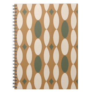 Retro geometrisch spiraalnotitieboek notitieboek