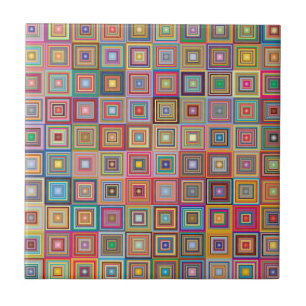 Retro geometrisch tegelpatroon vierkant tegeltje