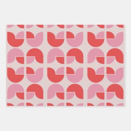 Retro geometrisch tulp cadeaupapier