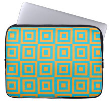 Retro geometrisch vierkant patroon – Krachtig oran