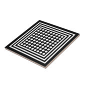 Retro geometrisch vierkant & puntpatroon tegeltje (Zijkant)