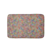 Retro geometrisch vierkant tegelpatroon badmat (Voorkant)
