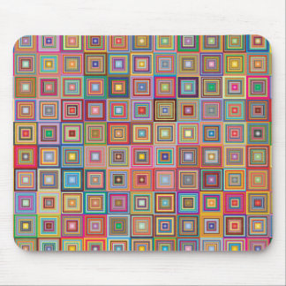 Retro geometrisch vierkant tegelpatroon muismat