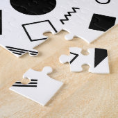 Retro geometrisch vormenpatroon legpuzzel (Zijkant)