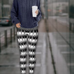 Retro Geometrisch Zwart Grijs Tulpen Patroon Leggings<br><div class="desc">Een leuke liefdevolle retro moderne print voor gedrukte leggings. Trendy,  comfortabel en veelzijdig om feesten,  workout,  cafés,  winkelen of eenvoudige chill-out met dierbaren te draag.</div>