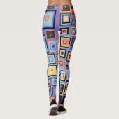 Retro Geometrische  60s Vibe Leggings (Achterkant)