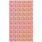 Retro Geometrische Abstract Pat#13 Rood Sinaasappe Tafelkleed (Voorkant)