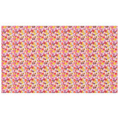 Retro Geometrische Abstract Pat#13 Rood Sinaasappe Tafelkleed (Voorkant (Horizontaal))