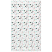 Retro Geometrische Abstract Pat#1 Blauwgroen Roze Tafelkleed (Voorkant)