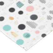 Retro Geometrische Abstract Pat#1 Blauwgroen Roze Tafelkleed (Gekanteld)