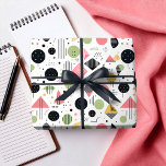 Retro Geometrische Abstract Pat#2 Sage Roze ID1067 Cadeaupapier<br><div class="desc">Omarm de charme van de moderne stijl uit het midden van de eeuw met dit op Memphis geïnspireerde geometrische abstracte ontwerp. Met salie groene, roze en zwarte vormen op een heldere witte achtergrond, vangt dit cadeauverpakkingspatroon de gedurfde maar verfijnde esthetiek van de iconische ontwerpbeweging. De speelse geometrische vormen en het...</div>