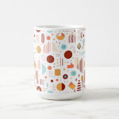 Retro Geometrische Abstract Pat#5 Brick Gold ID106 Koffiemok (Center)