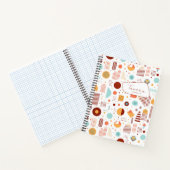 Retro Geometrische Abstract Pat#5 Brick Gold ID106 Notitieboek (Binnen)