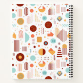 Retro Geometrische Abstract Pat#5 Brick Gold ID106 Notitieboek (Achterkant)