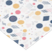 Retro Geometrische Abstract Pat#6 Navy Roos ID1067 Tafelkleed (Gekanteld)