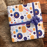 Retro Geometrische Abstract Pat#7 Indigo ID1067 Cadeaupapier<br><div class="desc">Omarm de charme van de moderne stijl uit het midden van de eeuw met dit op Memphis geïnspireerde geometrische abstracte ontwerp. Met een gedurfd palet van duistere indigo, abrikoos en roos roze op een frisse witte achtergrond, vangt dit cadeauverpakkingspatroon de gedurfde maar verfijnde esthetiek van de iconische ontwerpbeweging. De speelse...</div>