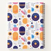 Retro Geometrische Abstract Pat#7 Indigo ID1067 Notitieboek (Achterkant)