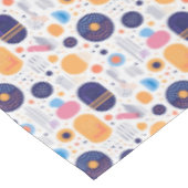 Retro Geometrische Abstract Pat#7 Indigo ID1067 Tafelkleed (Gekanteld)