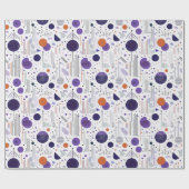 Retro Geometrische Abstracte Pat3 Paarse Sinaasapp Cadeaupapier (Vlak)