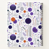 Retro Geometrische Abstracte Pat3 Paarse Sinaasapp Notitieboek (Achterkant)