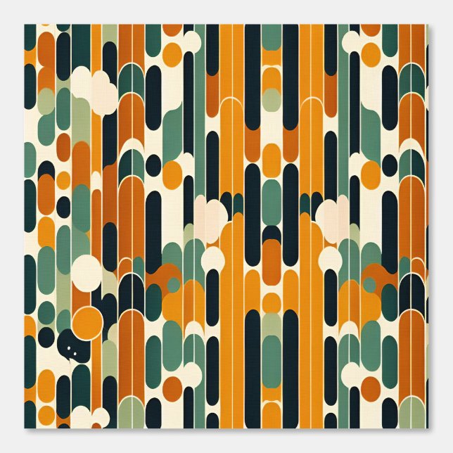 Retro geometrische Abstracte patroonkunst Behang (Voorkant)