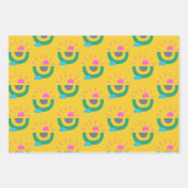 Retro Geometrische Abstracte Zonneschijn Patroon G Inpakpapier Vel (Voorkant 2)