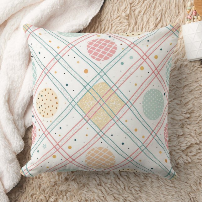 Retro geometrische cirkel | Mid-Century abstract ( Kussen (Deken)