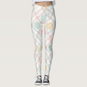 Retro geometrische cirkel   Mid-Century Abstract ( Leggings