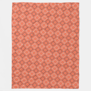 Retro geometrische cirkelrasterpatroon kunst fleece deken