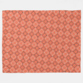 Retro geometrische cirkelrasterpatroon kunst fleece deken (Voorkant (Horizontaal))