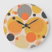 Retro geometrische cirkels: jaren '60  grote klok (Voorkant)