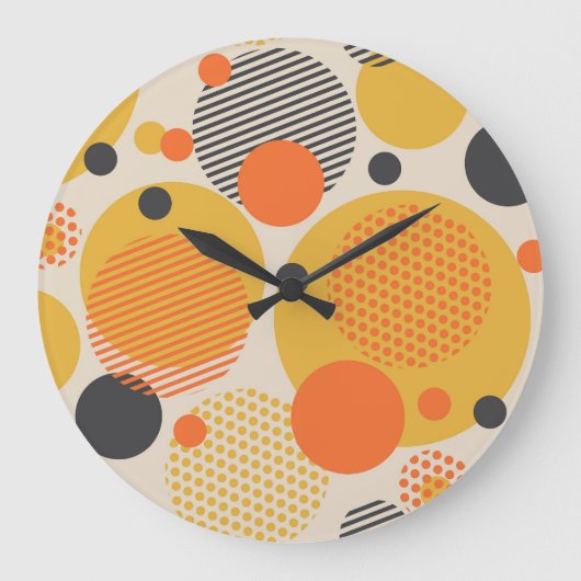 Retro geometrische cirkels: jaren '60  grote klok (Voorkant)