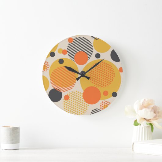 Retro geometrische cirkels: jaren '60  grote klok (Huis)