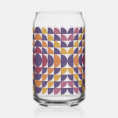 Retro geometrische cirkels kunnen glas | midden va (Voorkant)