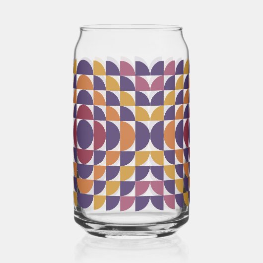 Retro geometrische cirkels kunnen glas | midden va (Voorkant)